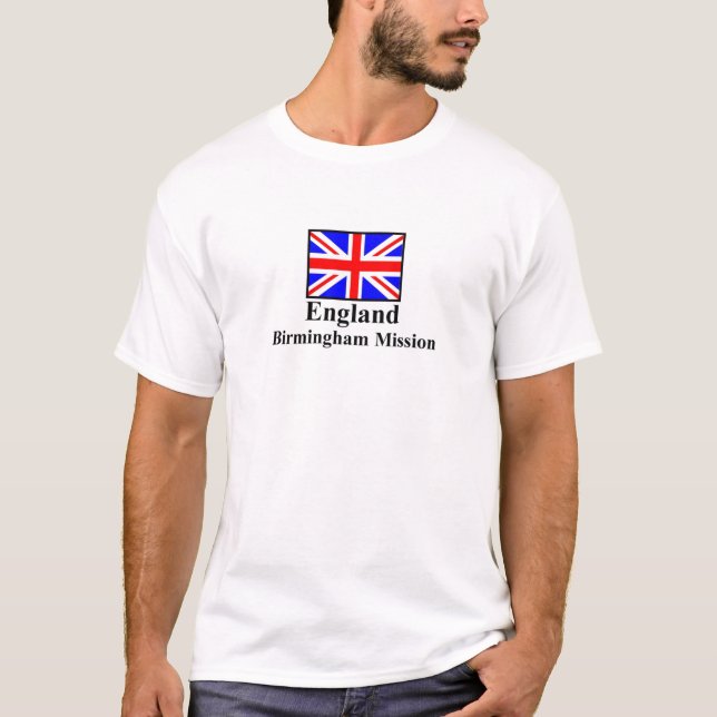 Camiseta T-shirt da missão de Inglaterra Birmingham (Frente)