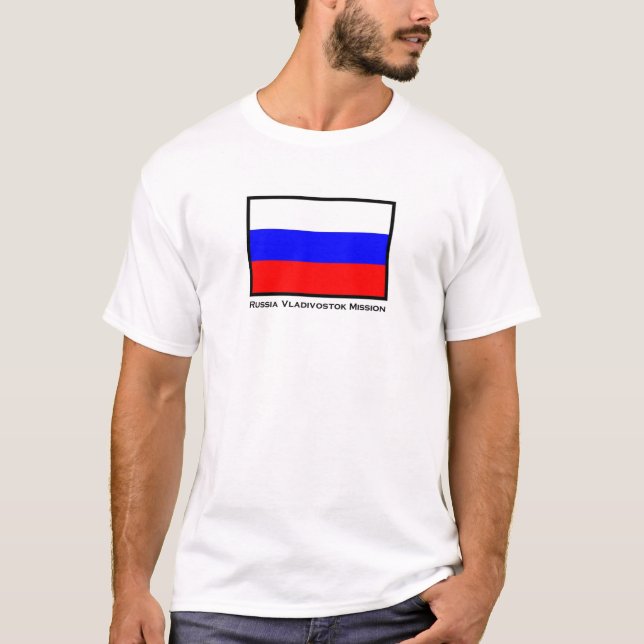 Camiseta T-shirt da missão de Rússia Vladivostok LDS (Frente)