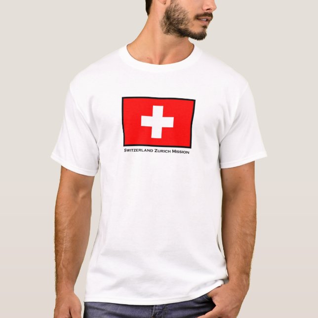 Camiseta T-shirt da missão de Zurique LDS da suiça (Frente)