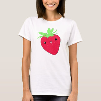 Camiseta T-shirt da morango de Kawaii