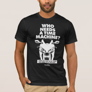 Camiseta T-shirt da motocicleta - máquina do tempo