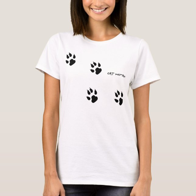 Camiseta T-shirt da mulher do gato (Frente)