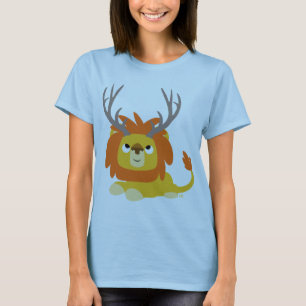 Camiseta T-shirt da mulher do Leão Antlered