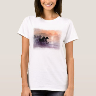 Camiseta T-shirt da mulher "Free Spirit" com cavalos