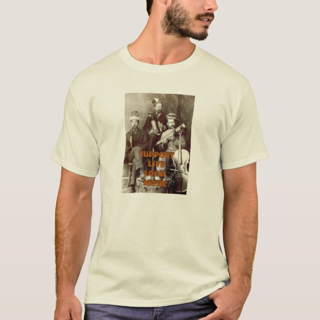 Camiseta T-shirt da música ao vivo do apoio (Frente)
