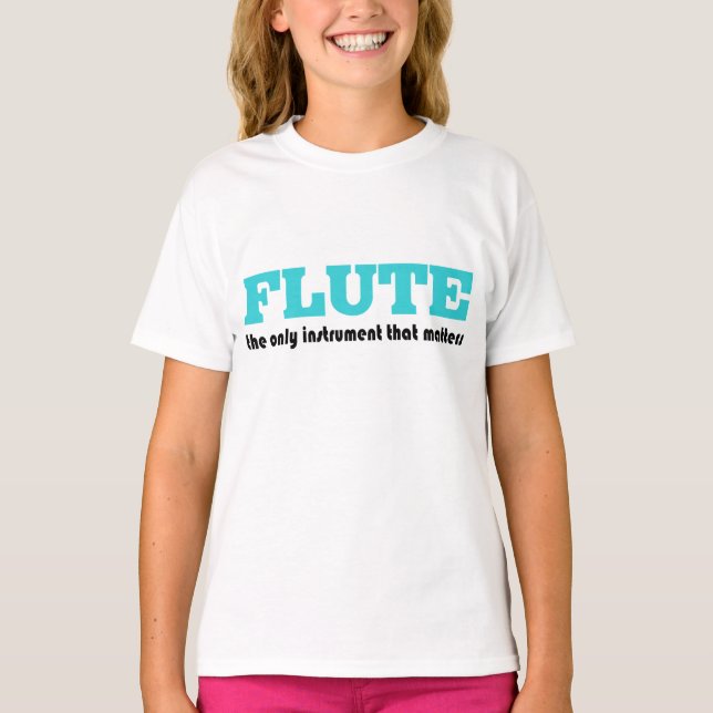 Camiseta T-shirt da música da atitude da flauta (Frente)