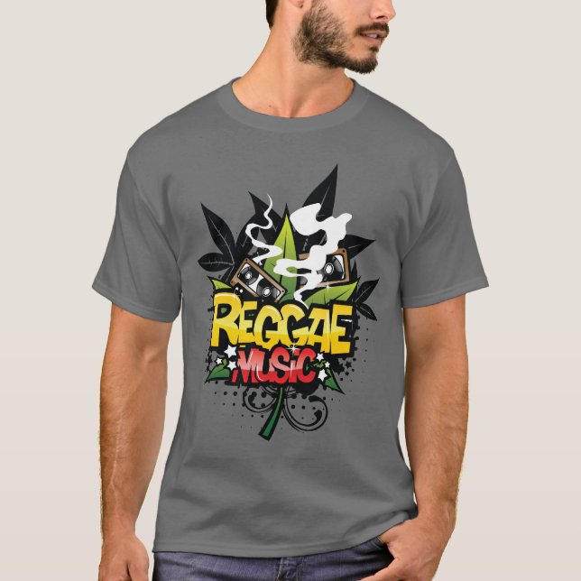 Camiseta T-shirt da música da reggae (Frente)