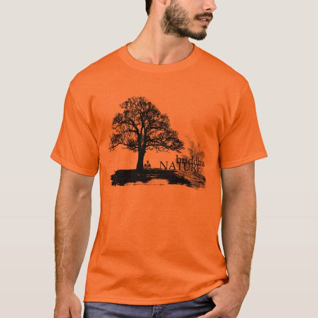 Camiseta T-shirt da natureza de Buddha (Frente)