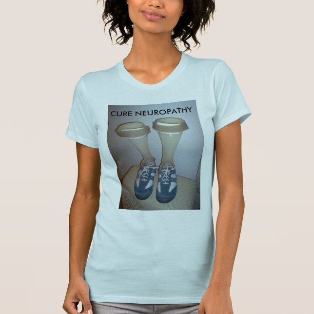Camiseta T-shirt da neuropatia da cura (Frente)