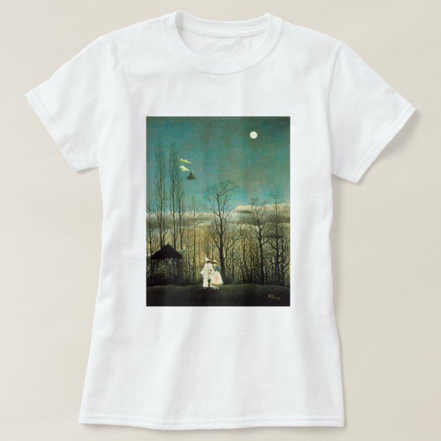 Camiseta T-shirt da noite do carnaval de Henri Rousseau (Frente do Design)