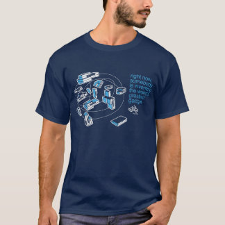 Camiseta T-shirt da nuvem do INSETO - azul