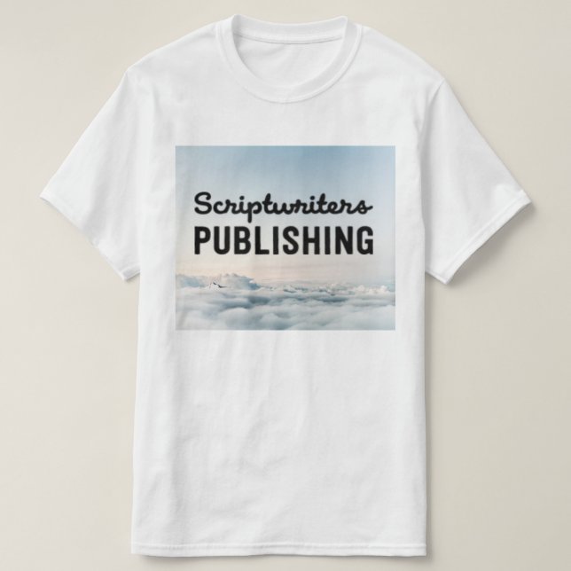 Camiseta T-shirt da nuvem preta dos Scriptwriters (Frente do Design)