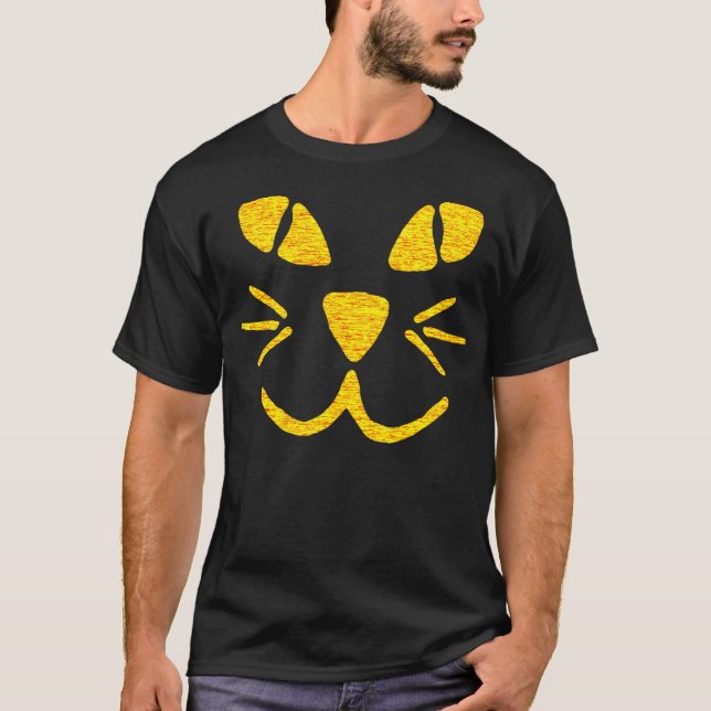 Camiseta T-shirt da obscuridade da cara da abóbora da (Frente)
