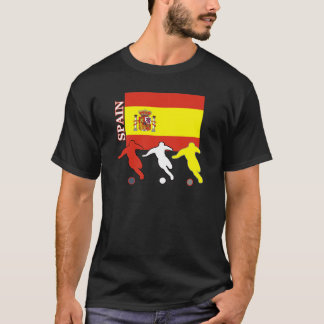 Camiseta T-shirt da obscuridade da espanha do futebol