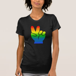 Camiseta T-shirt da obscuridade da paz do orgulho gay