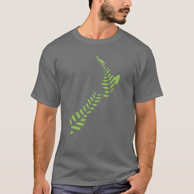 Camiseta T-shirt da obscuridade da samambaia NZ 2 (Frente)
