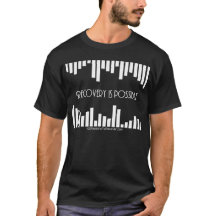 T-shirt da obscuridade das listras