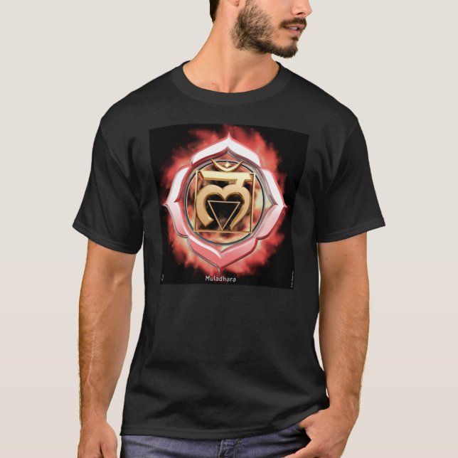 Camiseta T-shirt da obscuridade de Chakra da raiz (Frente)