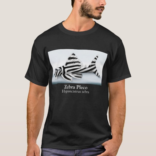 Camiseta T-shirt da obscuridade de Pleco da zebra (Frente)
