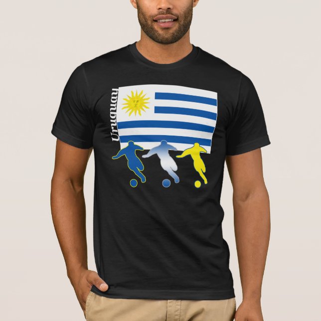 Camiseta T-shirt da obscuridade de Uruguai do futebol (Frente)