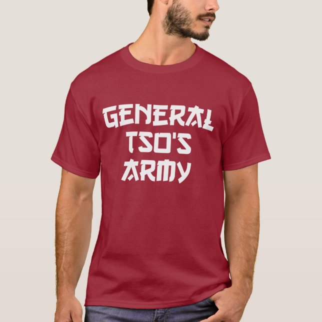 Camiseta T-shirt da obscuridade do exército do Tso geral (Frente)