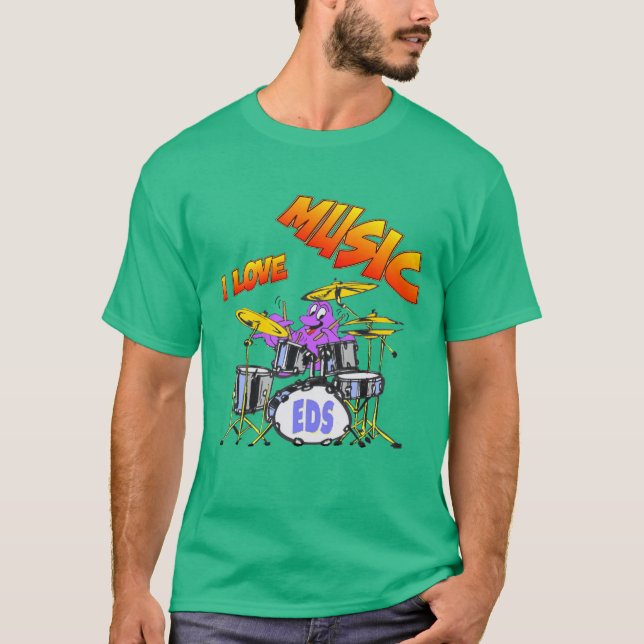 Camiseta T-shirt da obscuridade do homem do polvo da música (Frente)