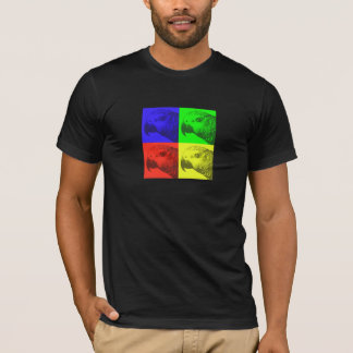 Camiseta T-shirt da obscuridade do pop art do cinza