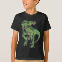 T-shirt da obscuridade do tiranossauro