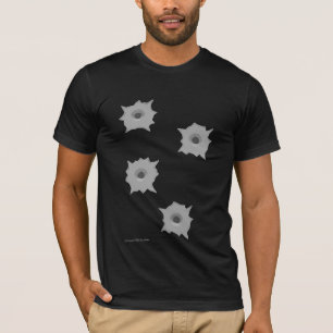 Camiseta T-shirt da obscuridade dos buracos de bala