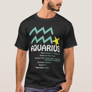 Camiseta T-shirt da obscuridade dos traços do Aquário