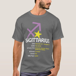 Camiseta T-shirt da obscuridade dos traços do Sagitário