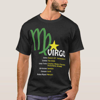 Camiseta T-shirt da obscuridade dos traços do Virgo