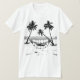 Camiseta T-shirt da palmeira do crânio (Frente do Design)