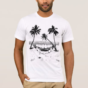Camiseta T-shirt da palmeira do crânio