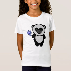Camiseta T-shirt da panda da flor da paz
