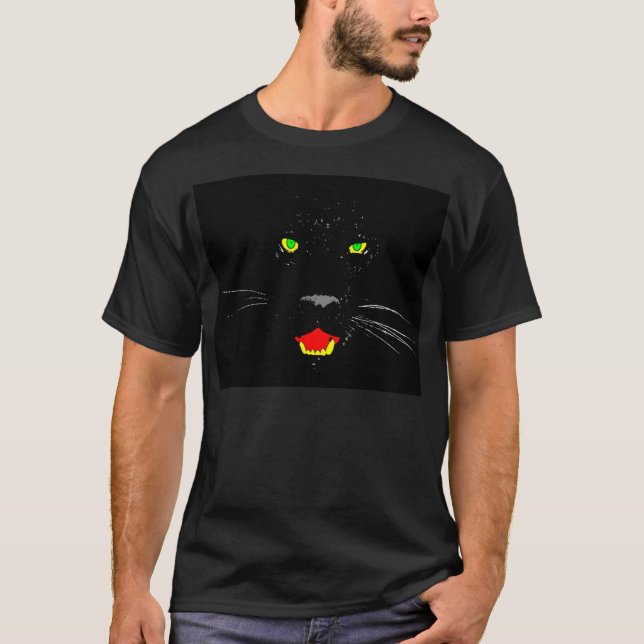Camiseta T-shirt da pantera preta (Frente)