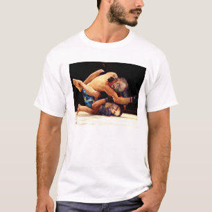 Camiseta T-shirt da paródia da arte. Arte marcial misturad