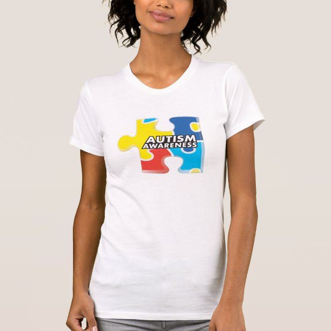 Camiseta T-shirt da parte do quebra-cabeça da consciência (Frente)