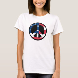 Camiseta T-shirt da paz das mulheres