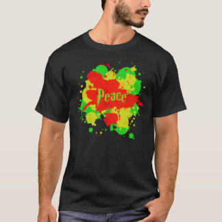 Camiseta T-shirt da paz de Rasta