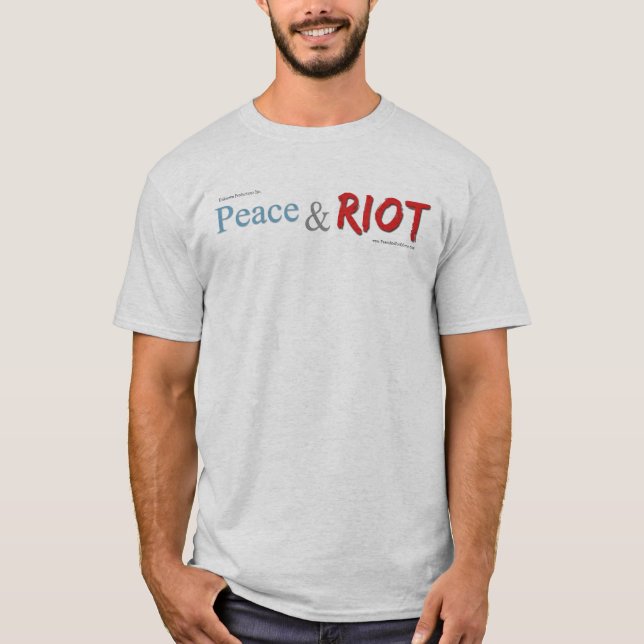 Camiseta T-shirt da paz e do motim (Frente)