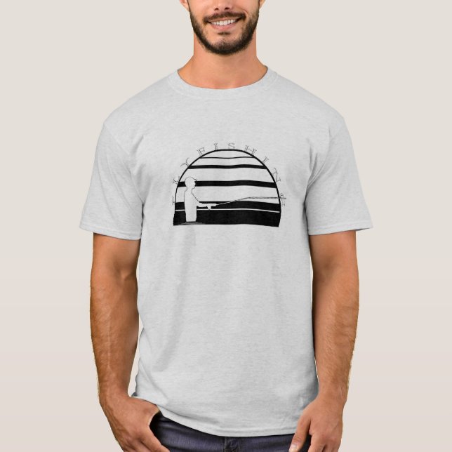 CAMISETA T-SHIRT DA PESCA COM MOSCA (Frente)