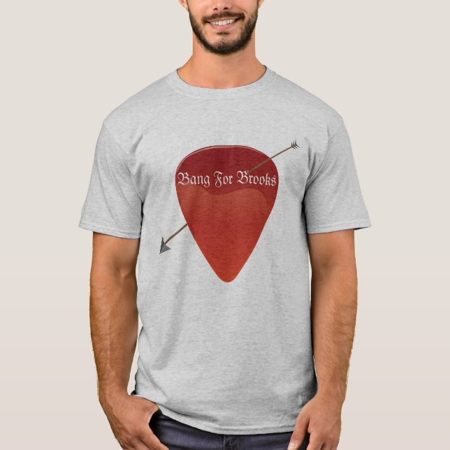 Camiseta T-shirt da picareta da guitarra (Frente)