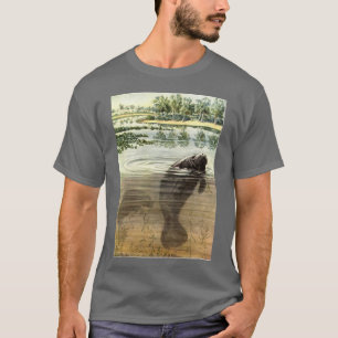 CAMISETA T-SHIRT DA PINTURA DO PEIXE-BOI