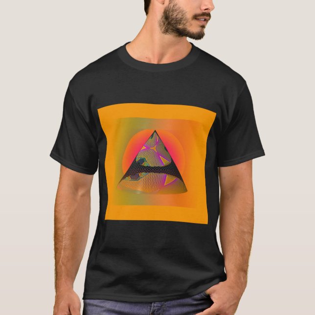 Camiseta T-Shirt da Pirâmide Geo Abstrato (Frente)