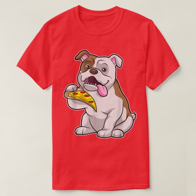 Camiseta T-Shirt da Pizza de Cão (Frente do Design)
