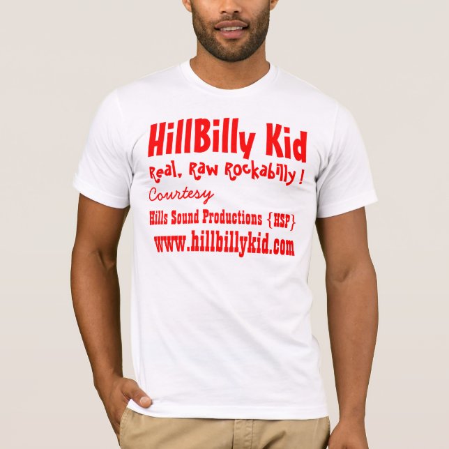 Camiseta T-shirt da planície do miúdo do HillBilly (Frente)