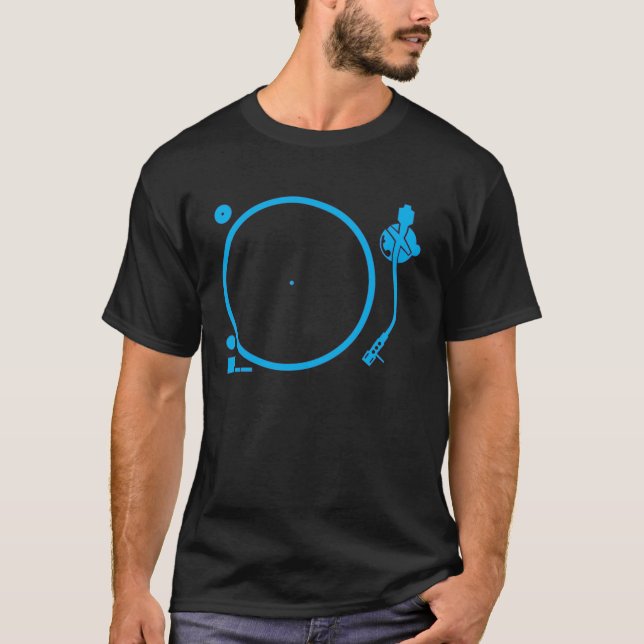 Camiseta T-shirt da plataforma giratória de Techno (Frente)