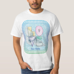 Camiseta T-shirt da pomba do amor