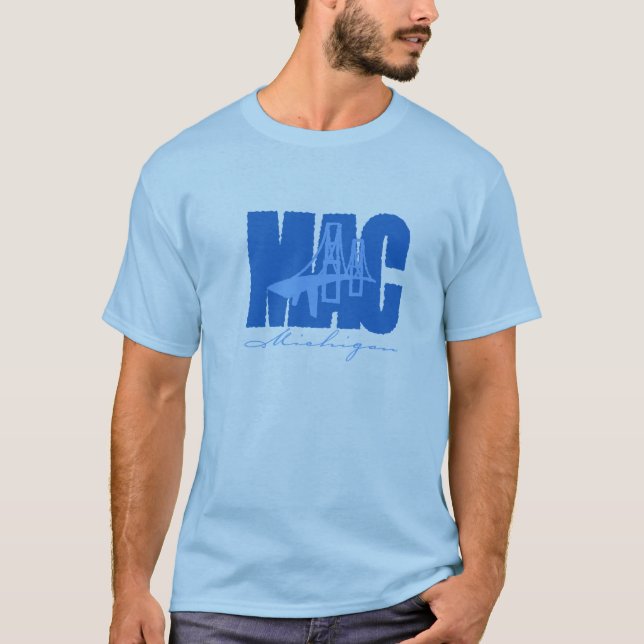 Camiseta T-shirt da ponte de Mackinaw (Frente)